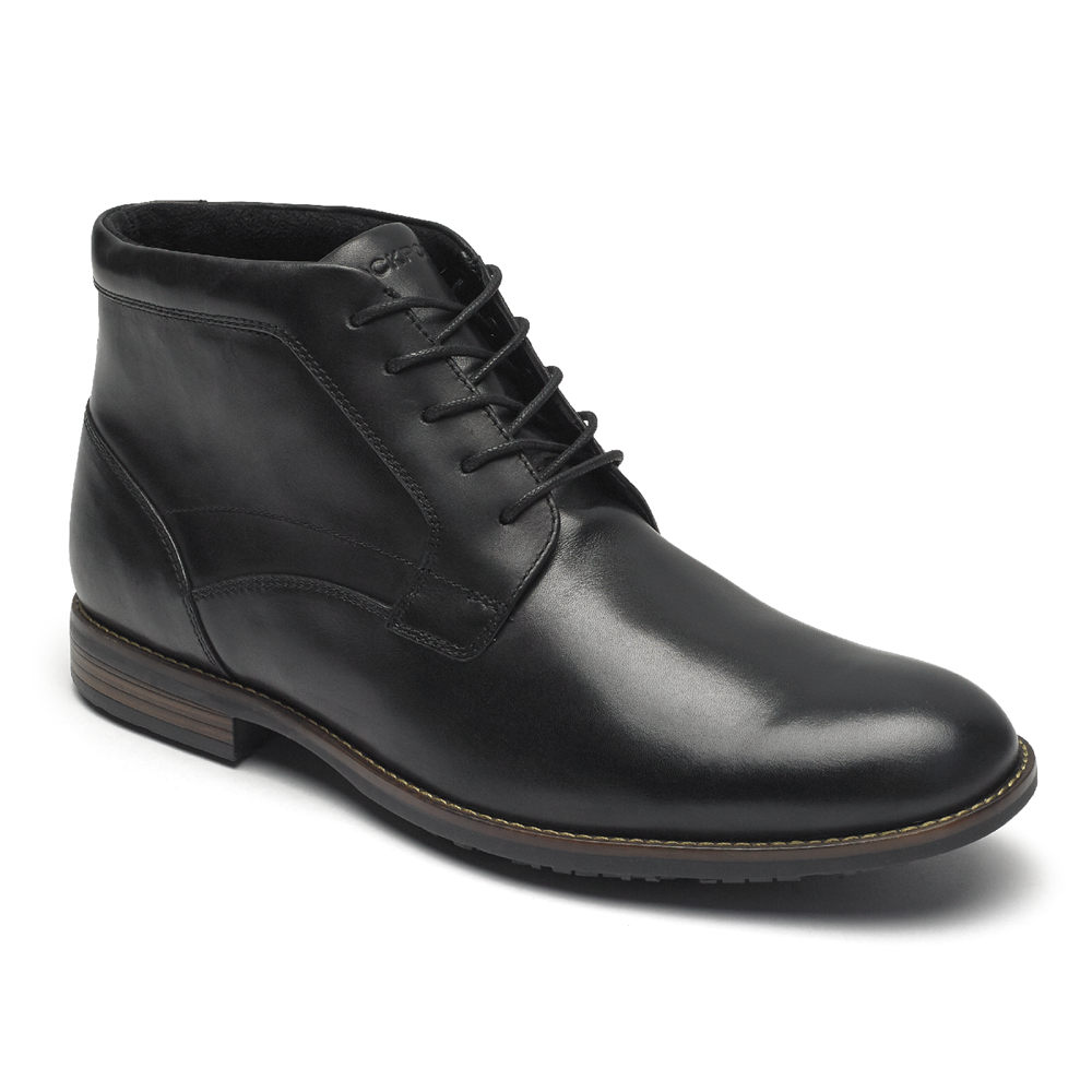 Rockport Singapore Mens Boots - Dustyn Chukka Black - RK0924158